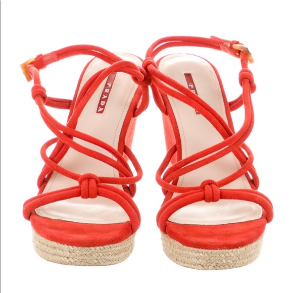 Prada Suede Summer Wedges - Picture 3 of 6